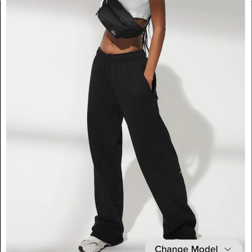 ALO Yoga black Puddle Sweatpant XXS